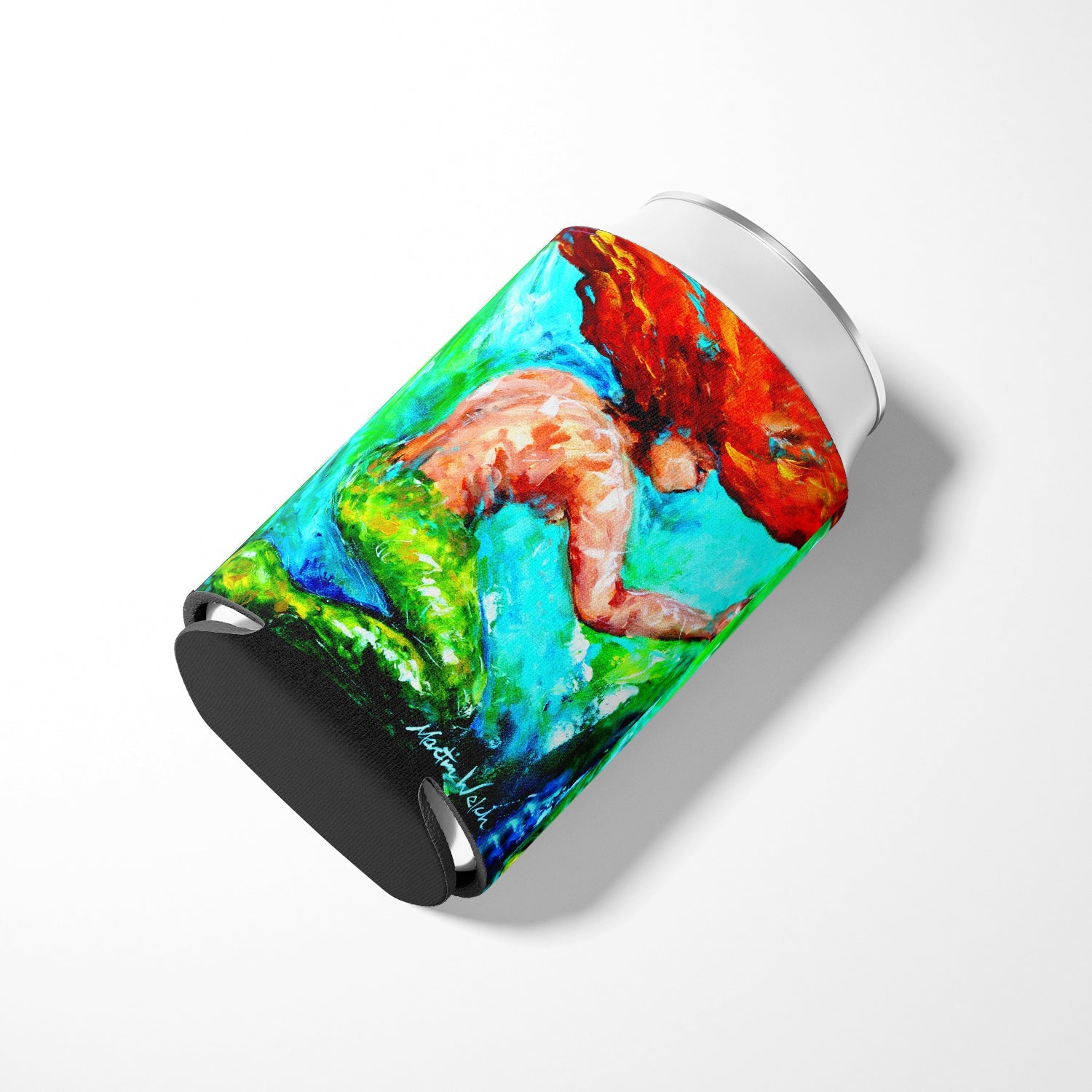 Mermaids Heaven Can or Bottle Hugger Cooler Sleeve for Standard 12 oz Cans, Insulated Foam Beer & Soda Can Hugger Reusable