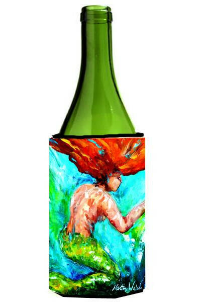 Mermaids Heaven Wine Bottle Hugger Gift Sleeve for Standard 750 ml Bottles, Insulated Reusable Also Fits Mini Shot & Pint Bottles