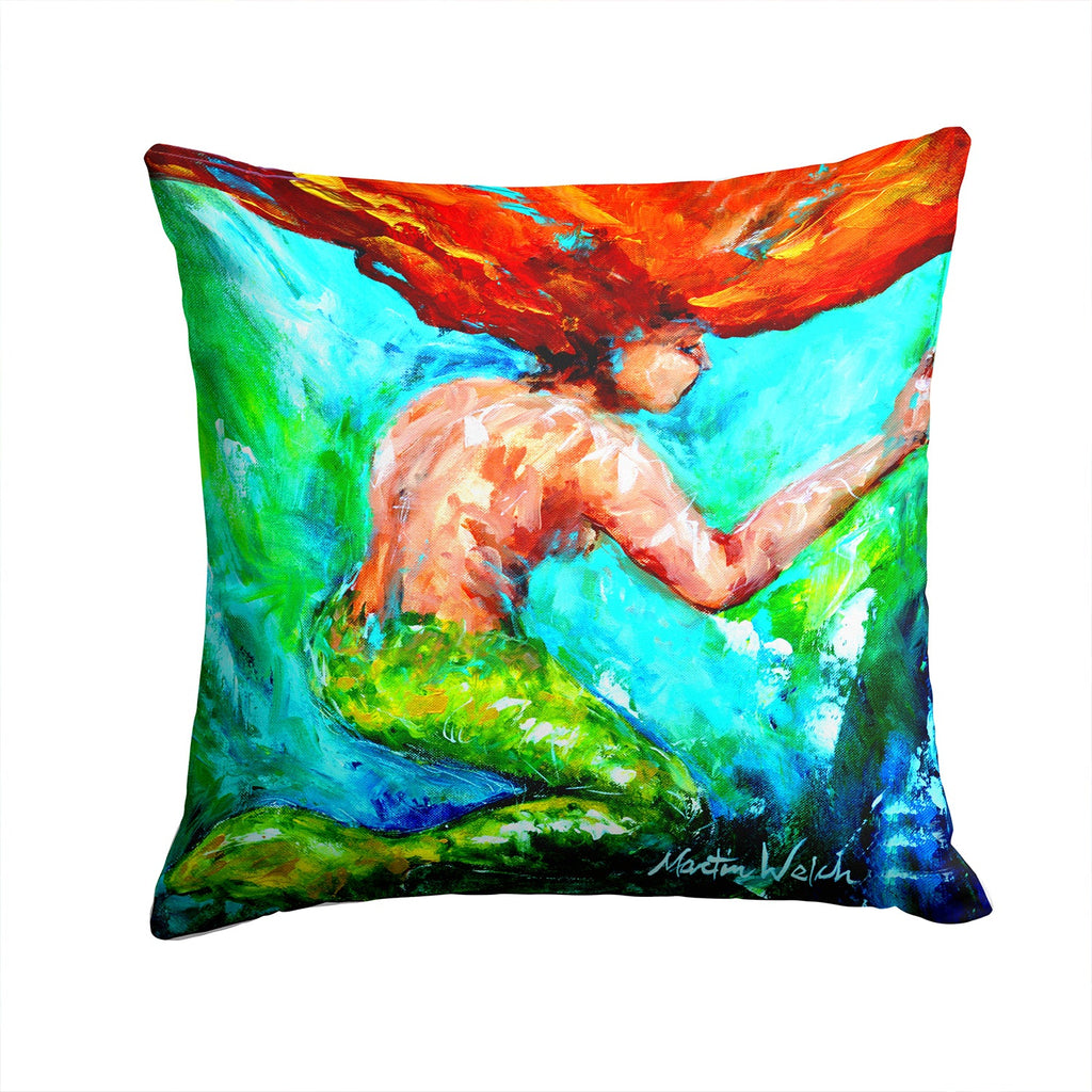 Mermaids Heaven Decorative Throw Pillow 14x14 Indoor Outdoor Accent Cushion, Fabric Cover with Insert for Sofa, Bed, Porch & Living Room