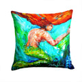 Mermaids Heaven Decorative Throw Pillow 14x14 Indoor Outdoor Accent Cushion, Fabric Cover with Insert for Sofa, Bed, Porch & Living Room