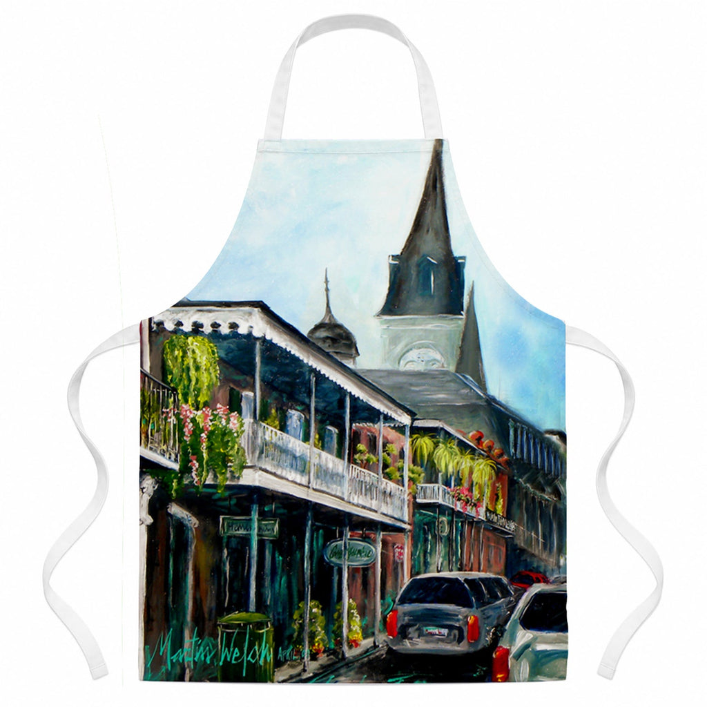 St Louis Cathedral Apron Cooking Kitchen Server Baking Crafts Gardening for Adult Women Men, Unisex, Large, Multicolor