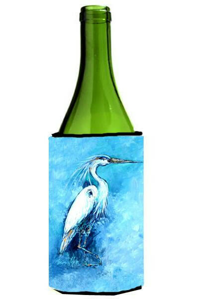 Standing Gaurd Egret Wine Bottle Hugger Gift Sleeve for Standard 750 ml Bottles, Insulated Reusable Also Fits Mini Shot & Pint Bottles