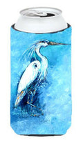 Standing Gaurd Egret Tall Boy Hugger Can Cooler Sleeve Machine Washable Drink Collapsible Insulator Beverage Insulated Holder
