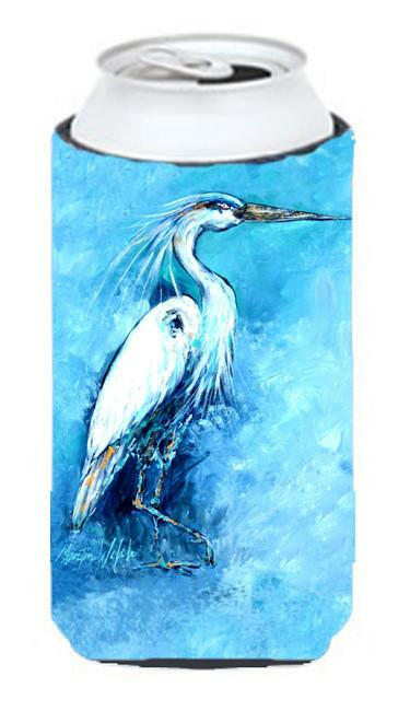 Standing Gaurd Egret Tall Boy Hugger Can Cooler Sleeve Machine Washable Drink Collapsible Insulator Beverage Insulated Holder
