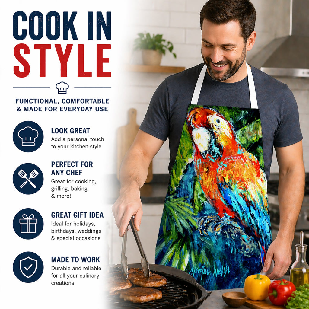 Yo Yo Mama Parrot Apron Cooking Kitchen Server Baking Crafts Gardening for Adult Women Men, Unisex, Large, Multicolor