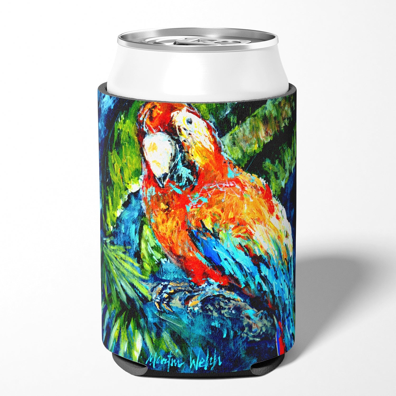 Yo Yo Mama Parrot Can or Bottle Hugger Cooler Sleeve for Standard 12 oz Cans, Insulated Foam Beer & Soda Can Hugger Reusable