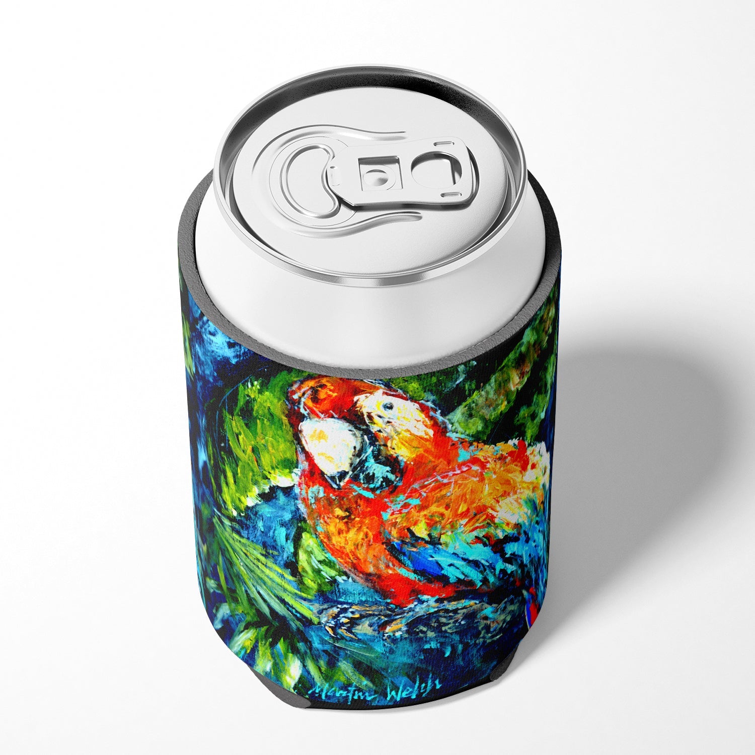 Yo Yo Mama Parrot Can or Bottle Hugger Cooler Sleeve for Standard 12 oz Cans, Insulated Foam Beer & Soda Can Hugger Reusable