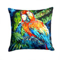 Yo Yo Mama Parrot Decorative Throw Pillow 14x14 Indoor Outdoor Accent Cushion, Fabric Cover with Insert for Sofa, Bed, Porch & Living Room