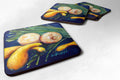 Crooked Neck Squash Foam Coasters Set of 4 Cup Coasters for Indoor Outdoor, Tabletop Protection, Anti Slip, Mouse pad Material