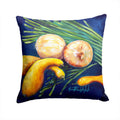 Crooked Neck Squash Decorative Throw Pillow 14x14 Indoor Outdoor Accent Cushion, Fabric Cover with Insert for Sofa, Bed, Porch & Living Room