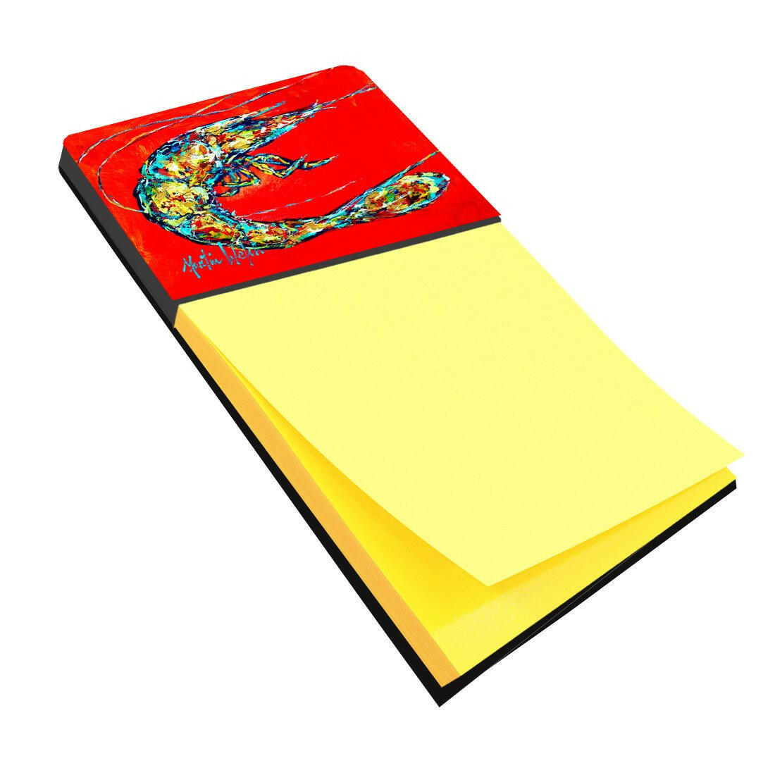Shrimp Boil Watercolor Sticky Note Holder Refillable Dispenser Desk Accessory 3x3 Pad Gift