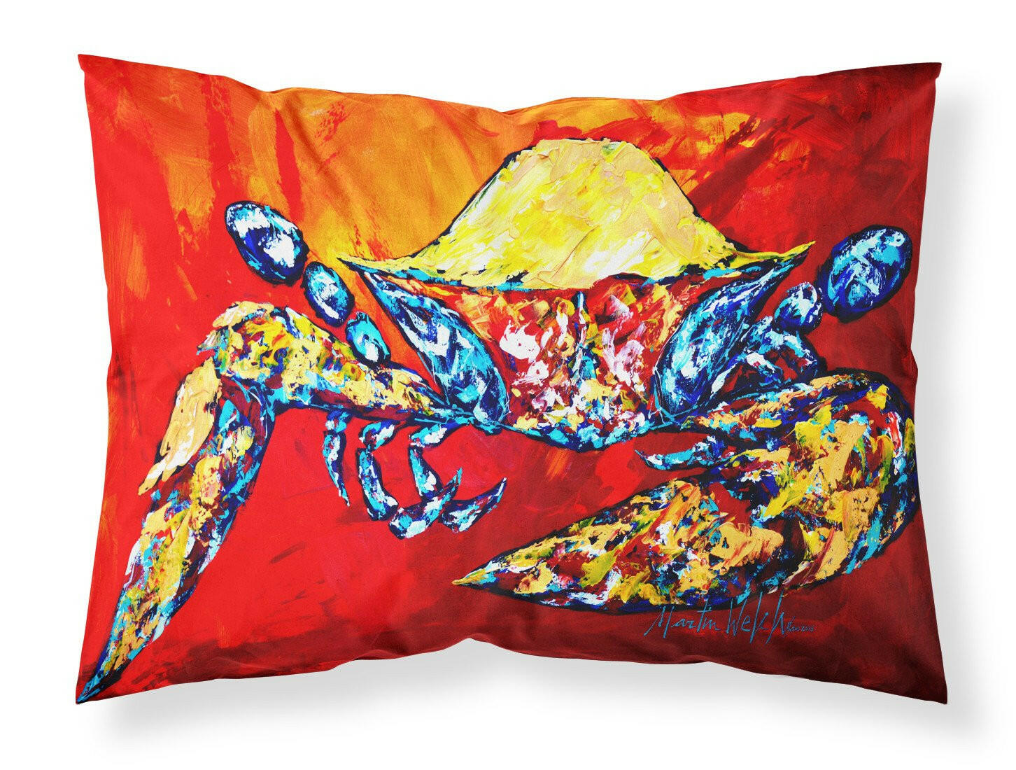 Bring it on Crab in Red Standard Pillowcase Lightweight Super Soft Easy Care Decorative Artwork Pillowcase, Standard