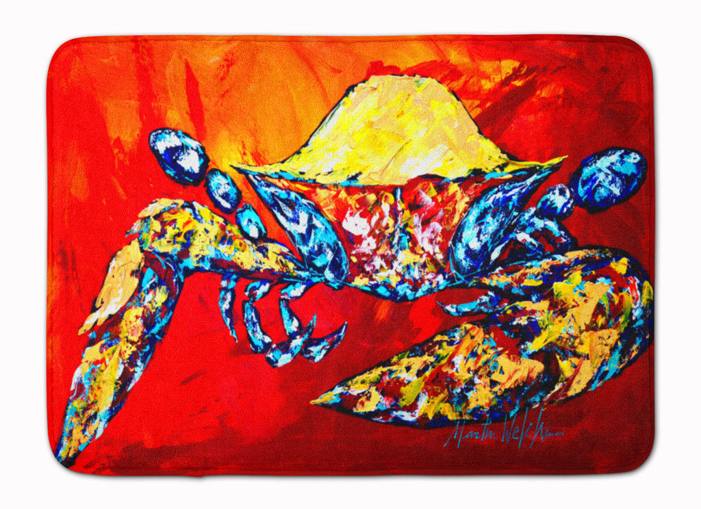 Bring it on Crab in Red Memory Foam Kitchen Mat Machine Washable Anti-Fatigue Cushion Comfort Bath or Kitchen Rug