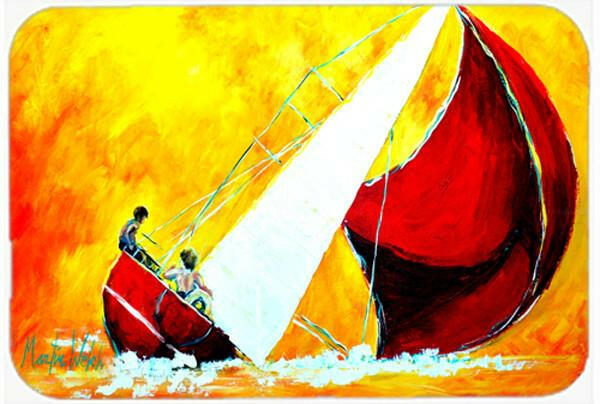 Sailboat Break Away Cutting Board Tempered Glass Kitchen Cutting Surface, Heat Resistant Chopping, Non-Slip Feet, Food Prep & Serving