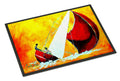 Sailboat Break Away Doormat Indoor Outdoor 18H X 27W Front Door Mat Rugs for Entryway, Non Slip Washable