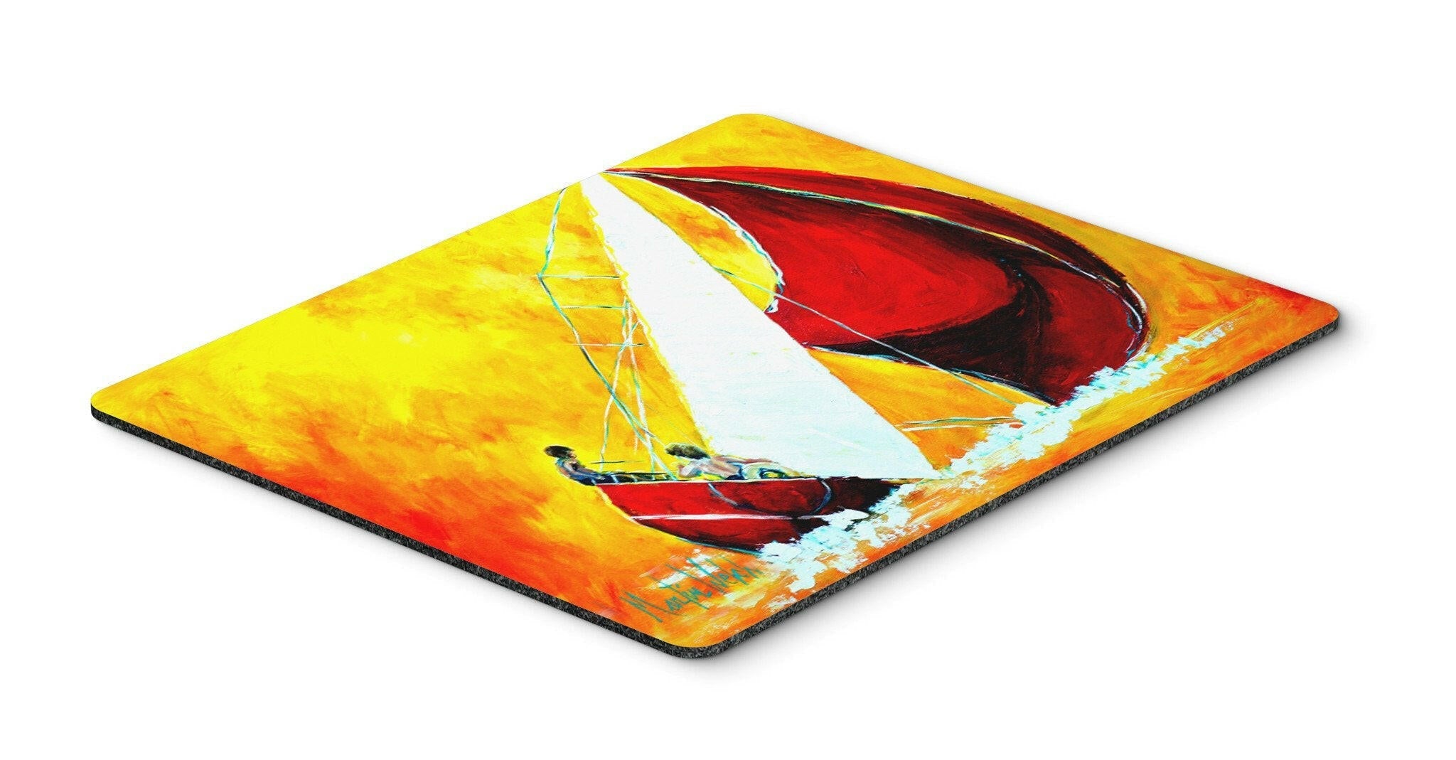 Sailboat Break Away Mouse Pad, Heat Resistant Trivet Hot Pad , Non Slip Rubber Desk Mat, Kitchen Counter Protector, Home Office Decor Gift