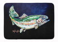 Deep Blue Rainbow Trout Memory Foam Kitchen Mat Machine Washable Anti-Fatigue Cushion Comfort Bath or Kitchen Rug