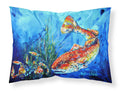 Scattered Red Fish Standard Pillowcase Lightweight Super Soft Easy Care Decorative Artwork Pillowcase, Standard