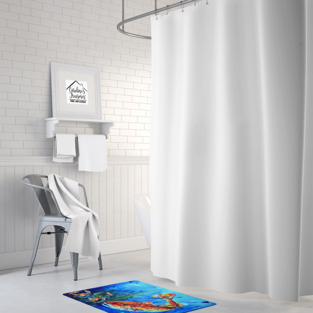 Scattered Red Fish Memory Foam Kitchen Mat Machine Washable Anti-Fatigue Cushion Comfort Bath or Kitchen Rug