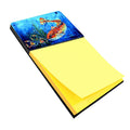 Scattered Red Fish Watercolor Sticky Note Holder Refillable Dispenser Desk Accessory 3x3 Pad Gift