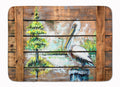 Summer by the Lake White Pelican Memory Foam Kitchen Mat Machine Washable Anti-Fatigue Cushion Comfort Bath or Kitchen Rug