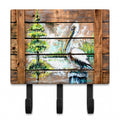 Summer by the Lake White Pelican Leash or Key Holder Wall Hooks, Coat Rack Wall Mount, for Hanging Keys, Towels, Aprons, Leashes