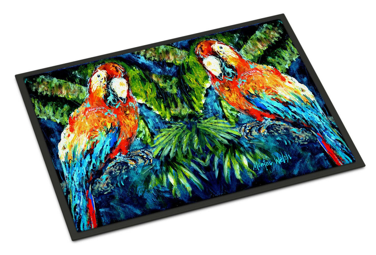Parrots Yo Yo Mama Doormat Indoor Outdoor 18H X 27W Front Door Mat Rugs for Entryway, Non Slip Washable