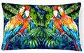 Parrots Yo Yo Mama Decorative Throw Pillow 12x16 Indoor Outdoor Accent Cushion, Fabric Cover with Insert for Sofa, Bed, Porch & Living Room