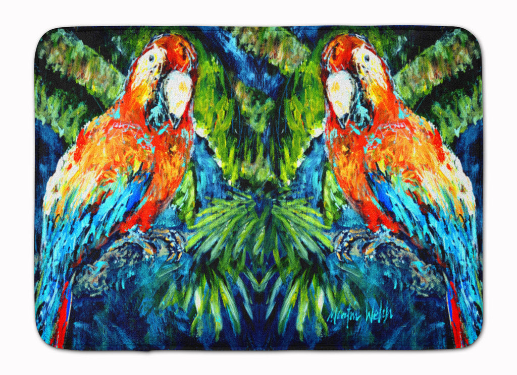 Parrots Yo Yo Mama Memory Foam Kitchen Mat Machine Washable Anti-Fatigue Cushion Comfort Bath or Kitchen Rug