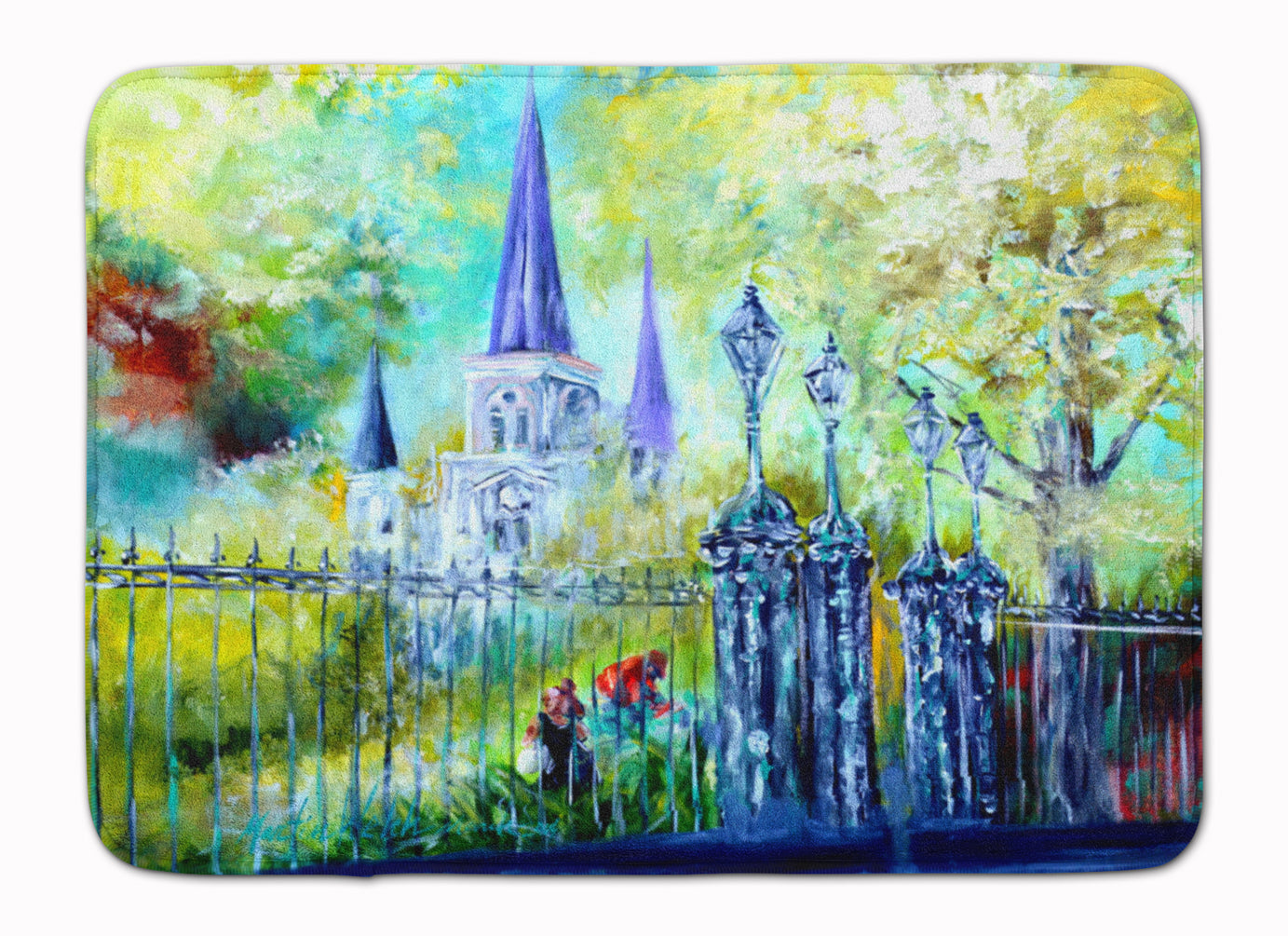 St Louis Cathedrial Across the Square Memory Foam Kitchen Mat Machine Washable Anti-Fatigue Cushion Comfort Bath or Kitchen Rug
