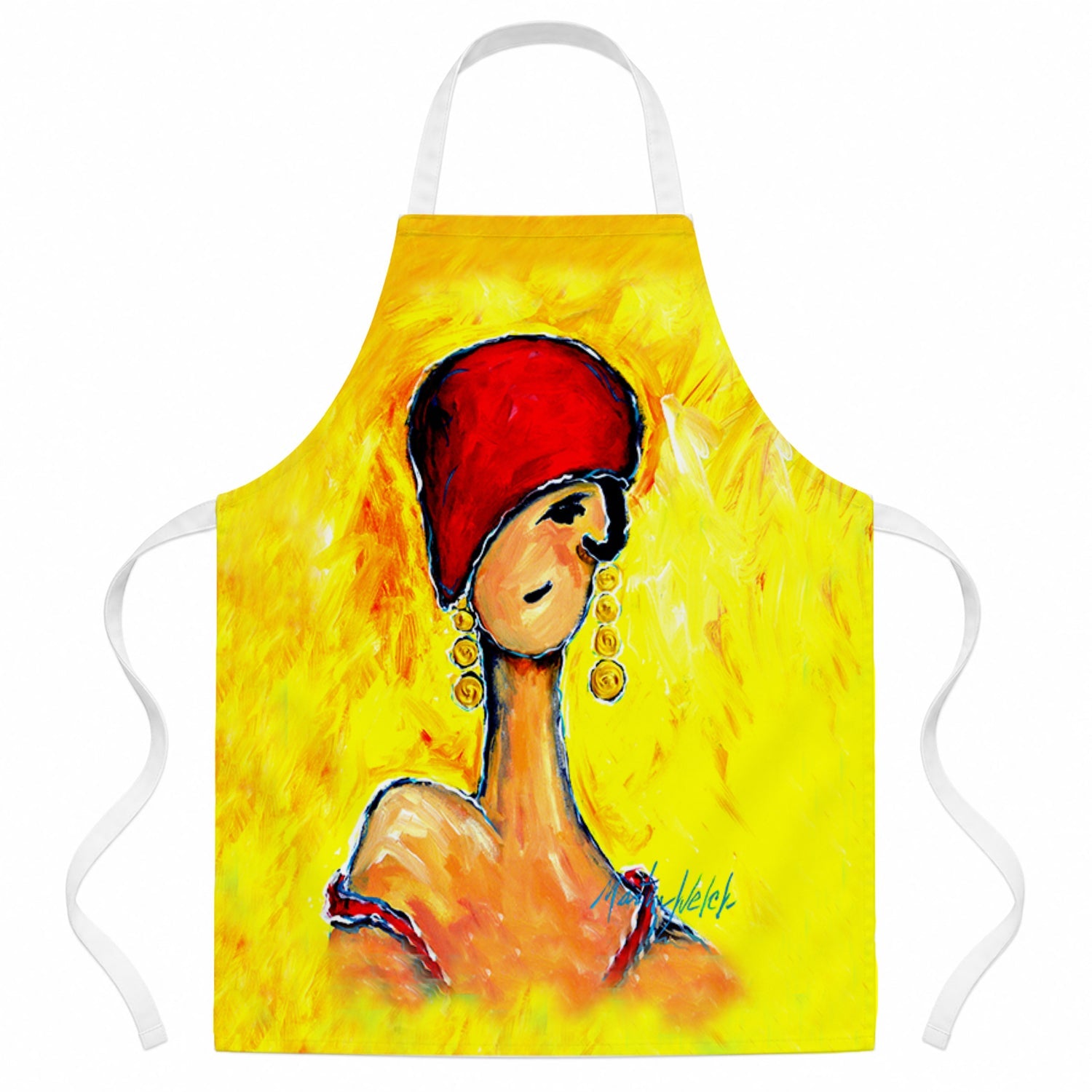 Azalines Earrings Lady Apron Cooking Kitchen Server Baking Crafts Gardening for Adult Women Men, Unisex, Large, Multicolor