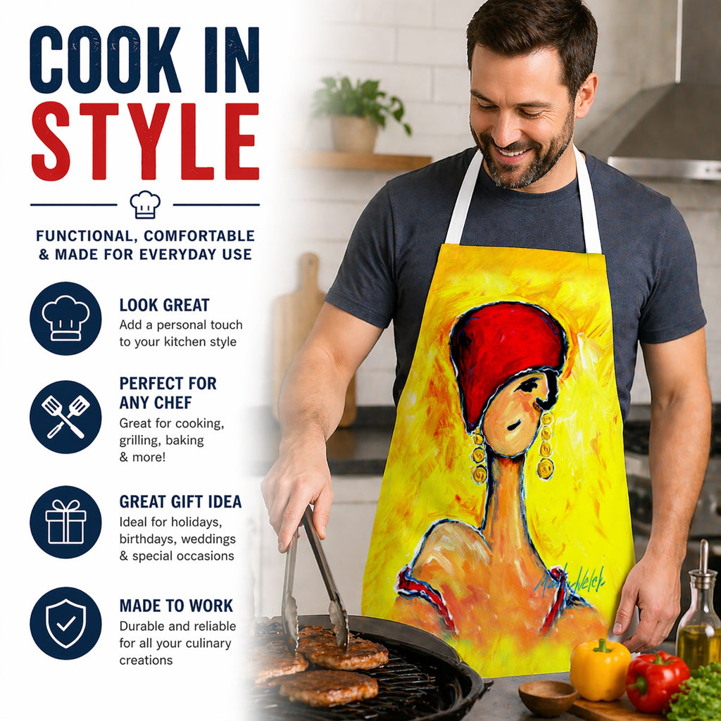 Azalines Earrings Lady Apron Cooking Kitchen Server Baking Crafts Gardening for Adult Women Men, Unisex, Large, Multicolor