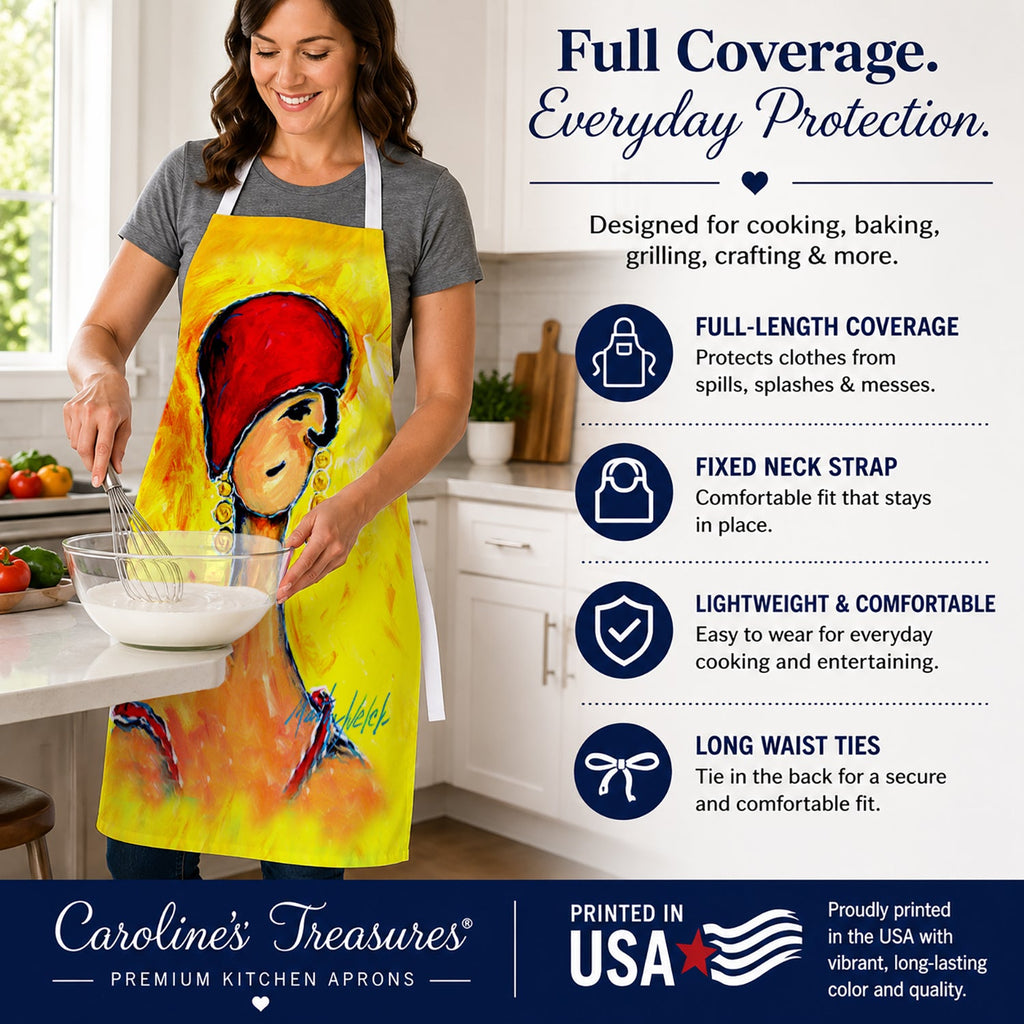 Azalines Earrings Lady Apron Cooking Kitchen Server Baking Crafts Gardening for Adult Women Men, Unisex, Large, Multicolor