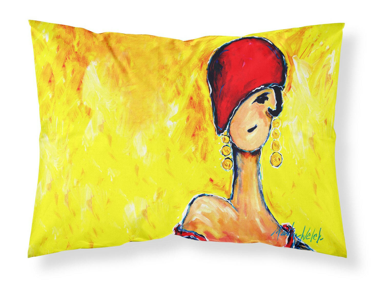 Azalines Earrings Lady Standard Pillowcase Lightweight Super Soft Easy Care Decorative Artwork Pillowcase, Standard
