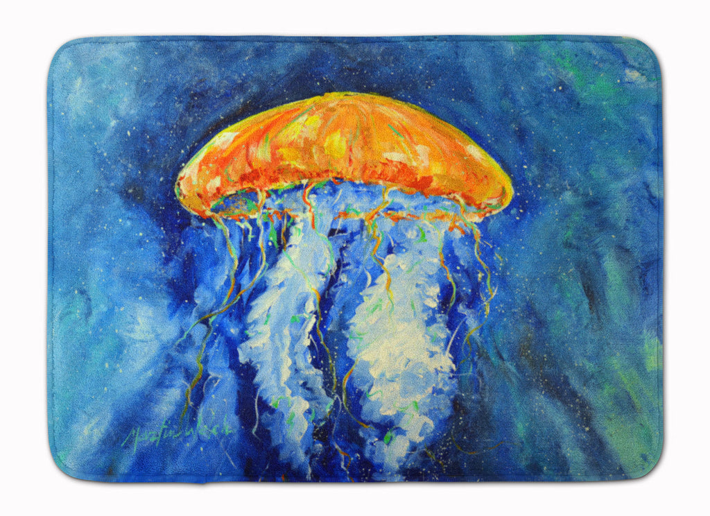 Calm Water Jellyfish Memory Foam Kitchen Mat Machine Washable Anti-Fatigue Cushion Comfort Bath or Kitchen Rug