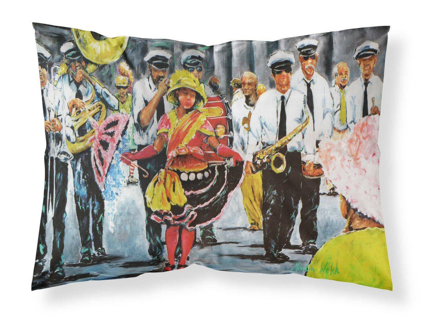 Dancing in the Streets Mardi Gras Standard Pillowcase Lightweight Super Soft Easy Care Decorative Artwork Pillowcase, Standard