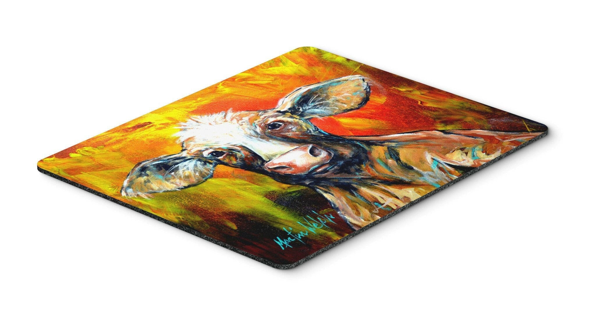 Another Happy Cow Mouse Pad, Heat Resistant Trivet Hot Pad , Non Slip Rubber Desk Mat, Kitchen Counter Protector, Home Office Decor Gift