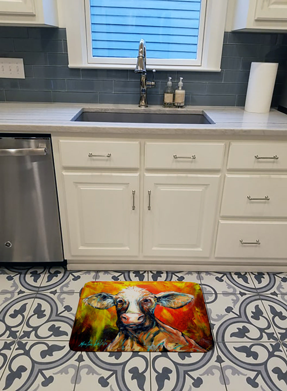 Another Happy Cow Memory Foam Kitchen Mat Machine Washable Anti-Fatigue Cushion Comfort Bath or Kitchen Rug