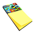 Mixed Fruits and Vegetables Watercolor Sticky Note Holder Refillable Dispenser Desk Accessory 3x3 Pad Gift