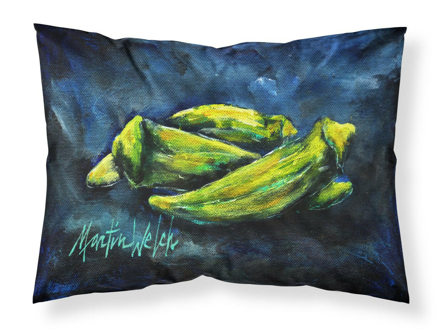 Okra Bleu Standard Pillowcase Lightweight Super Soft Easy Care Decorative Artwork Pillowcase, Standard
