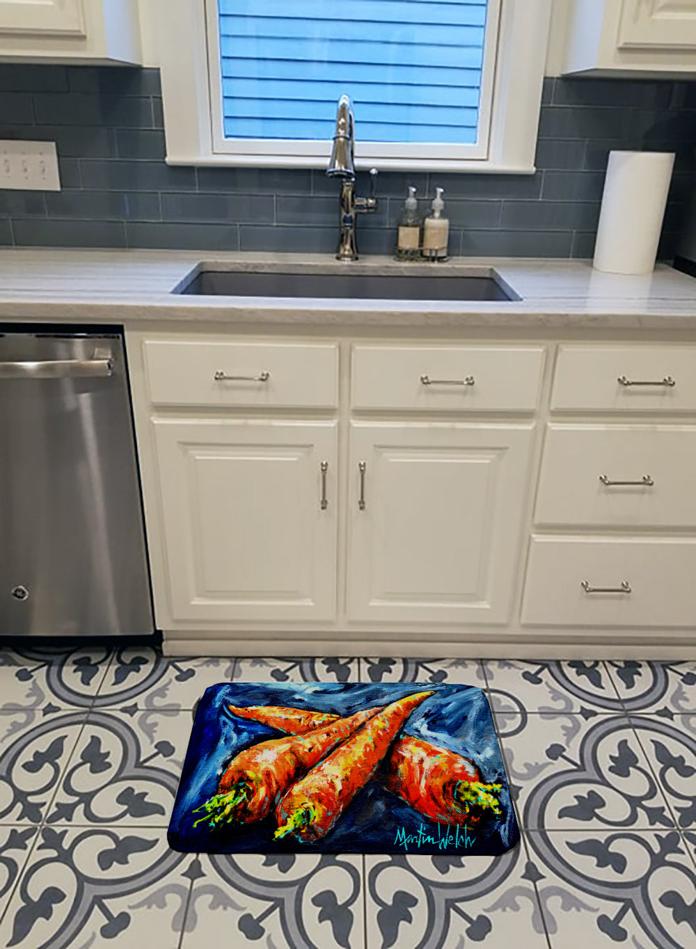 Carrots Only Three Needed Memory Foam Kitchen Mat Machine Washable Anti-Fatigue Cushion Comfort Bath or Kitchen Rug