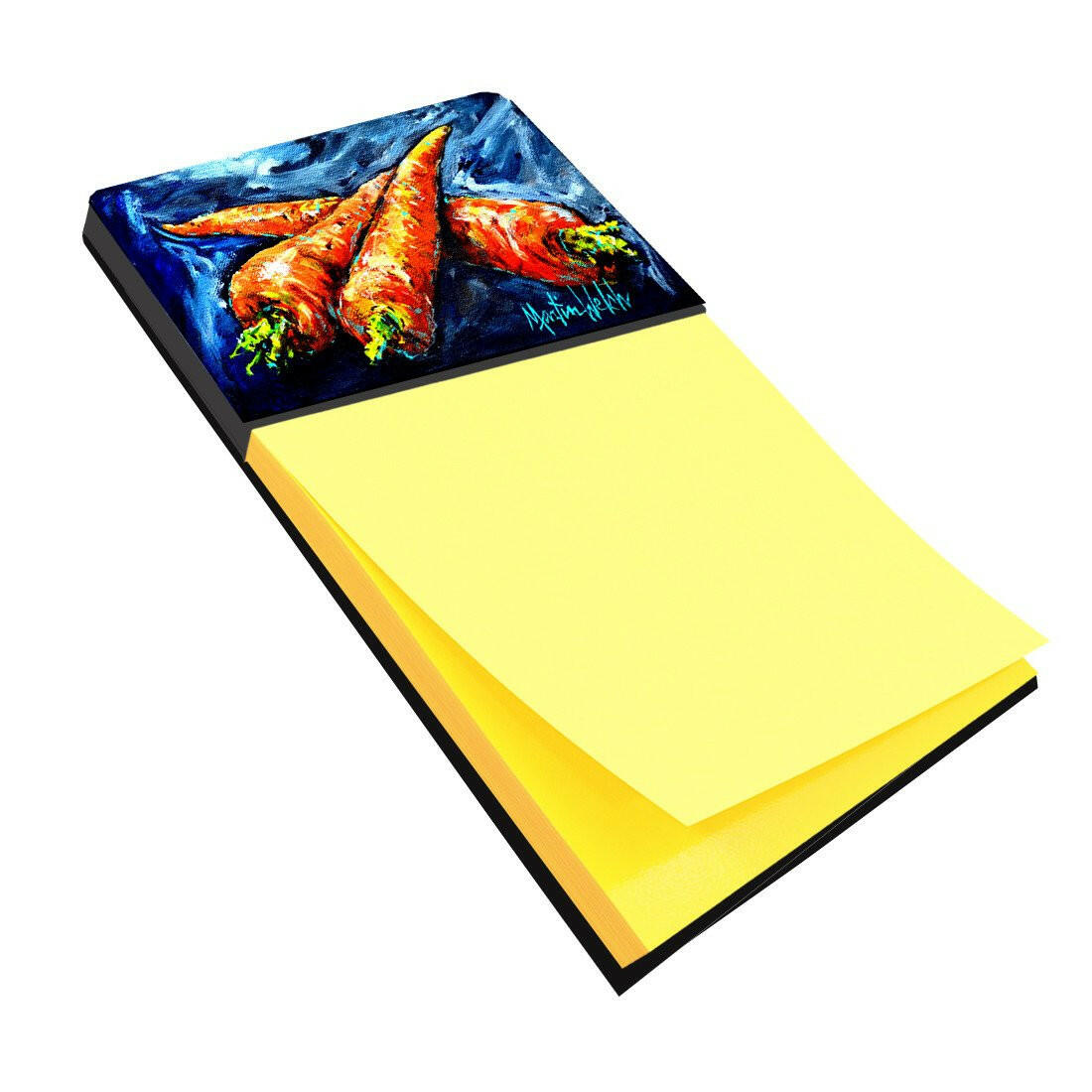 Carrots Only Three Needed Watercolor Sticky Note Holder Refillable Dispenser Desk Accessory 3x3 Pad Gift