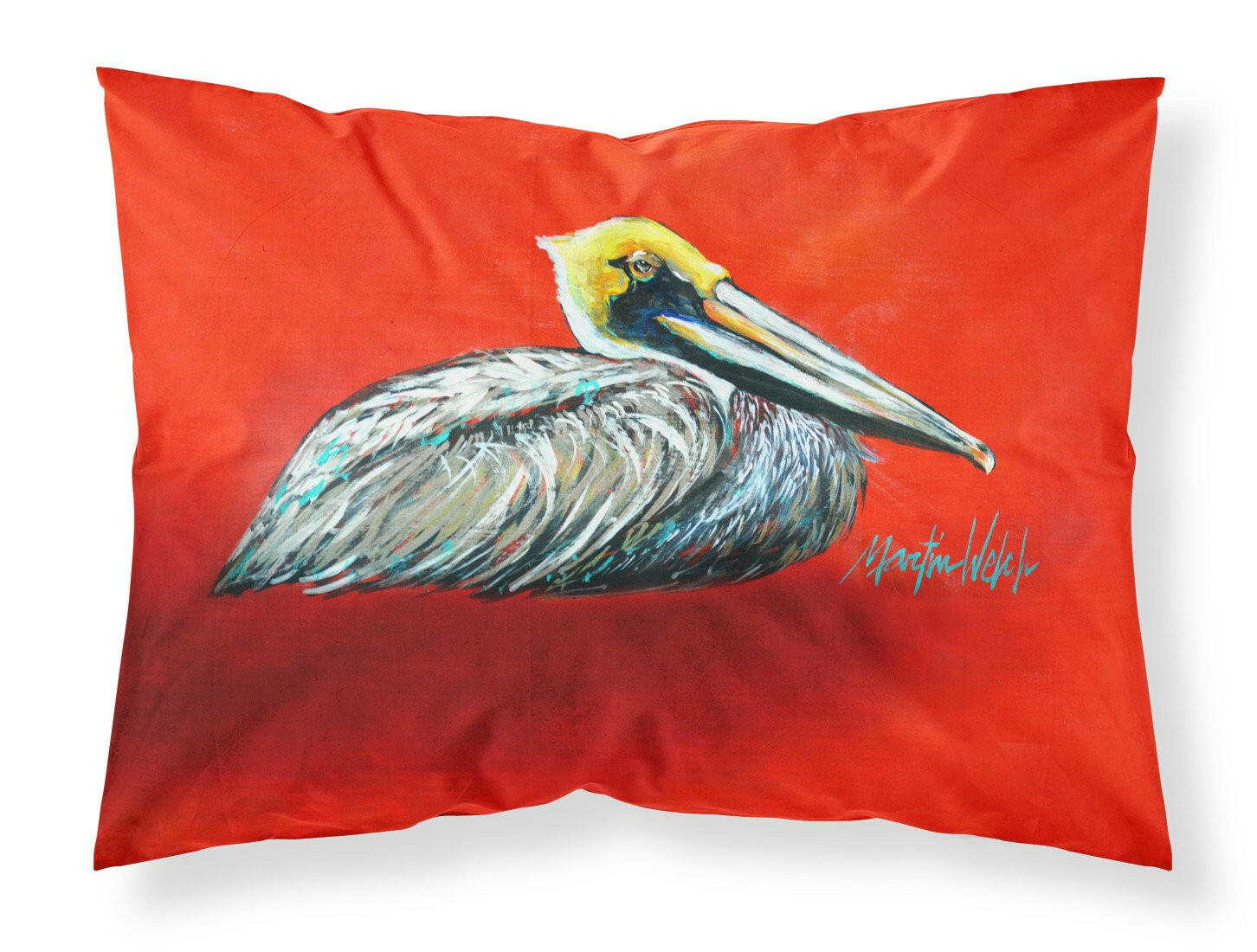 Sitting Brown Pelican Standard Pillowcase Lightweight Super Soft Easy Care Decorative Artwork Pillowcase, Standard