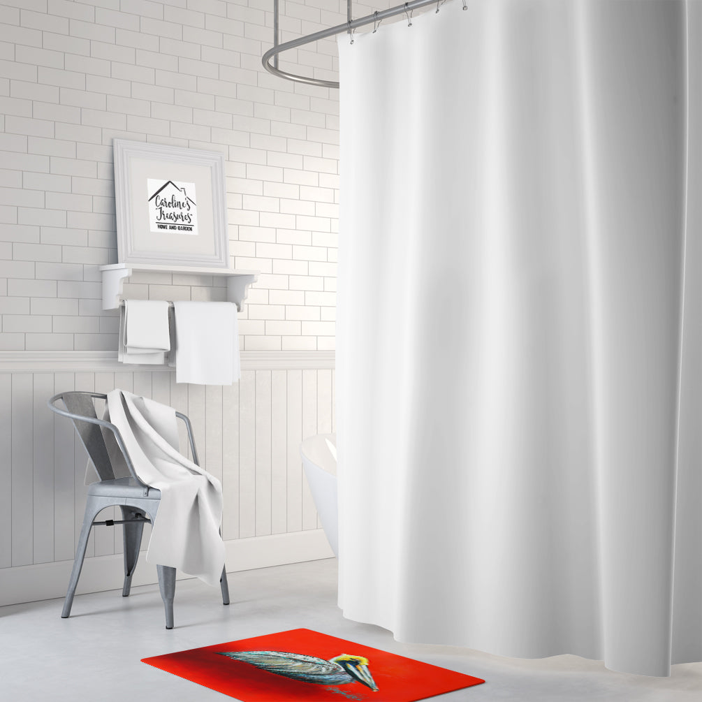 Sitting Brown Pelican Memory Foam Kitchen Mat Machine Washable Anti-Fatigue Cushion Comfort Bath or Kitchen Rug
