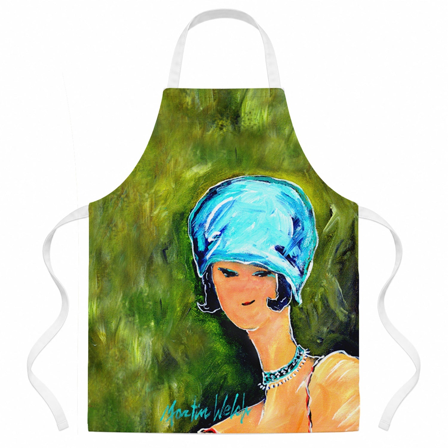 Young Voncile Still in High School Apron Cooking Kitchen Server Baking Crafts Gardening for Adult Women Men, Unisex, Large, Multicolor