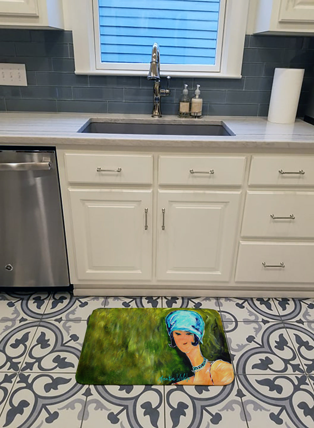 Young Voncile Still in High School Memory Foam Kitchen Mat Machine Washable Anti-Fatigue Cushion Comfort Bath or Kitchen Rug