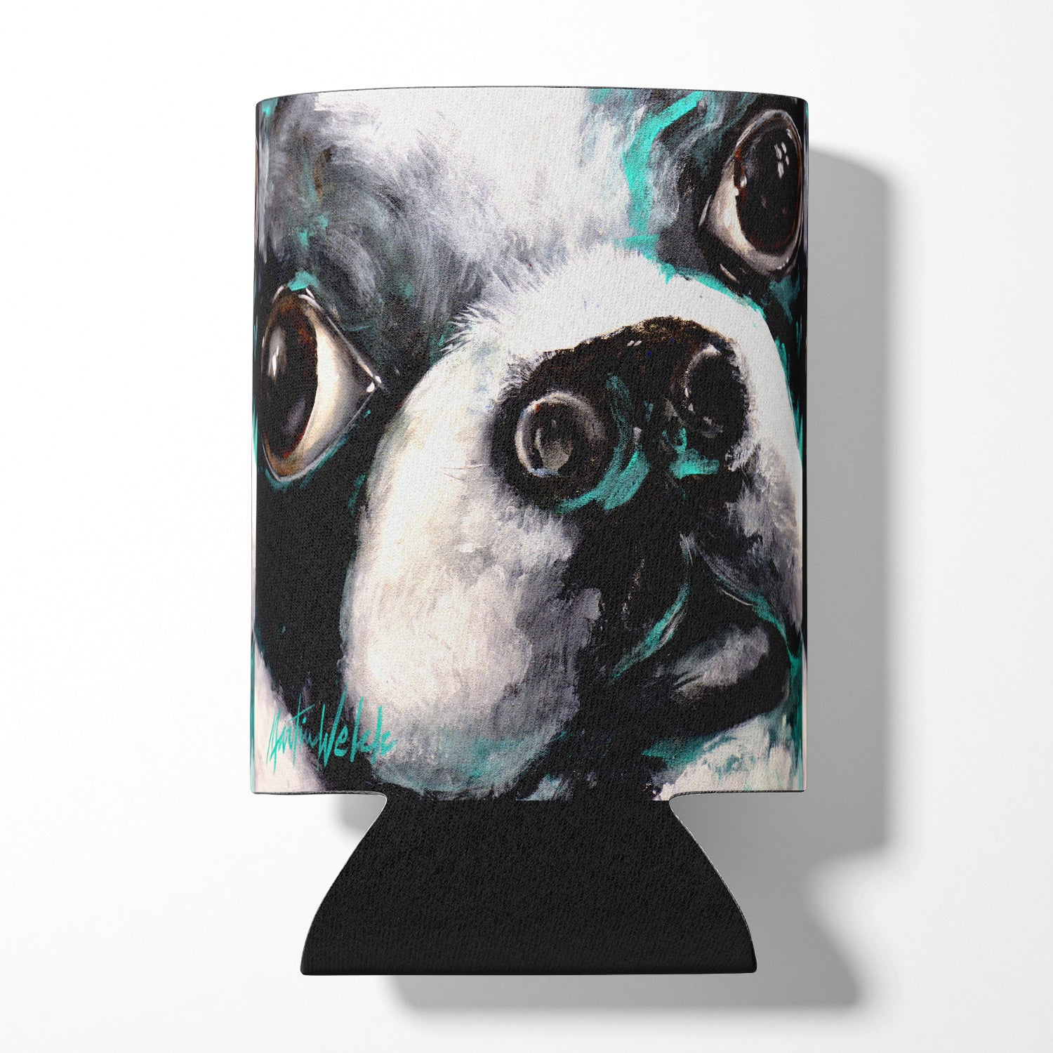Boston Terrier Jake Pretty Please Can or Bottle Hugger Cooler Sleeve for Standard 12 oz Cans, Insulated Foam Beer & Soda Can Hugger Reusable