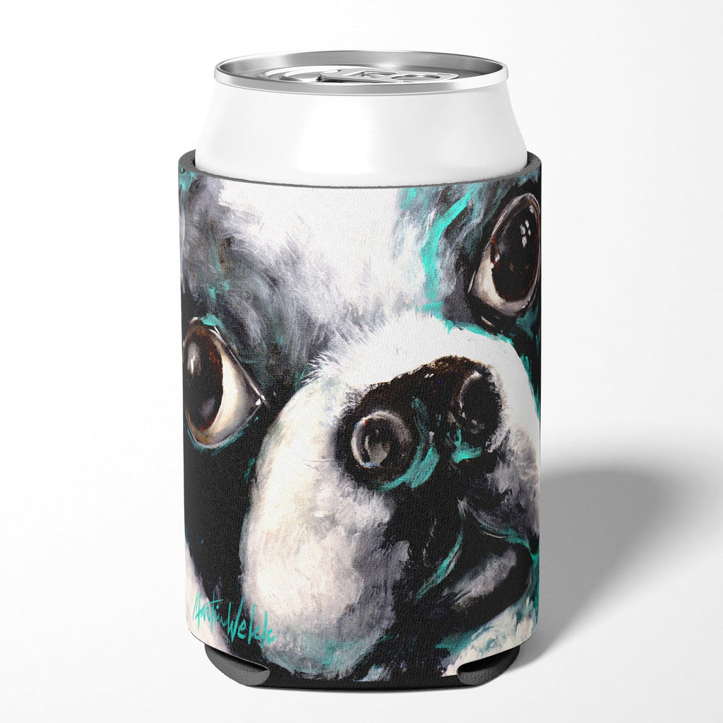 Boston Terrier Jake Pretty Please Can or Bottle Hugger Cooler Sleeve for Standard 12 oz Cans, Insulated Foam Beer & Soda Can Hugger Reusable