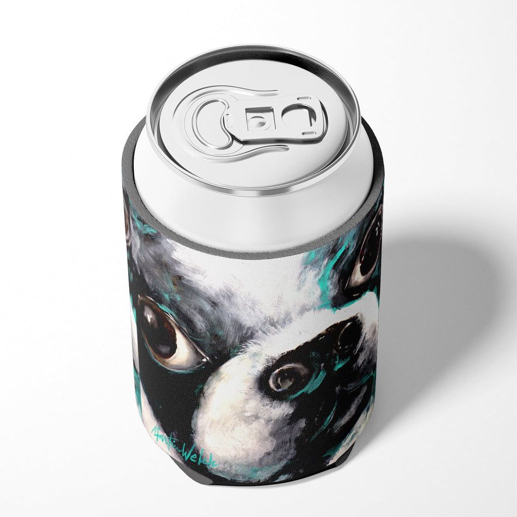 Boston Terrier Jake Pretty Please Can or Bottle Hugger Cooler Sleeve for Standard 12 oz Cans, Insulated Foam Beer & Soda Can Hugger Reusable