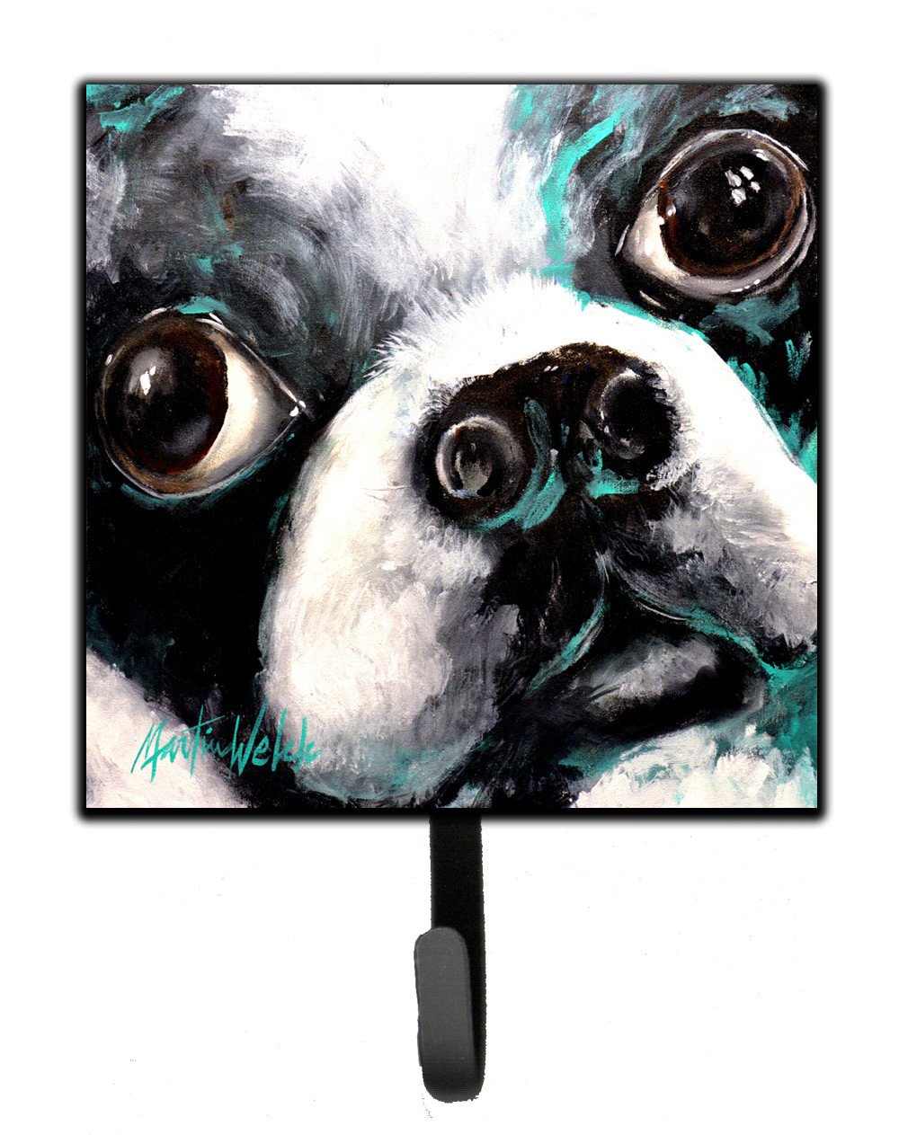 Boston Terrier Jake Pretty Please Leash or Key Holder Wall Hooks, Key Hooks Holder, Coat Rack Wall Mount, Coat Hooks, Hooks for Hanging Keys, Towels, Aprons, Leashes